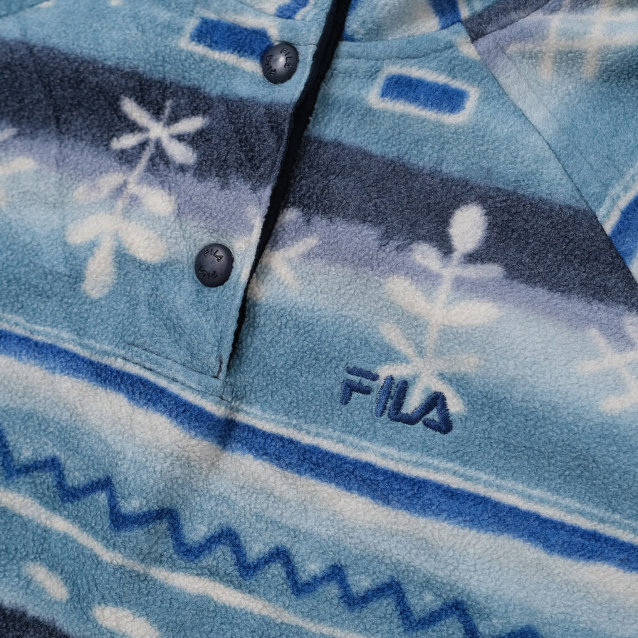Vintage Fila Women's Snap Fleece Large / XLarge