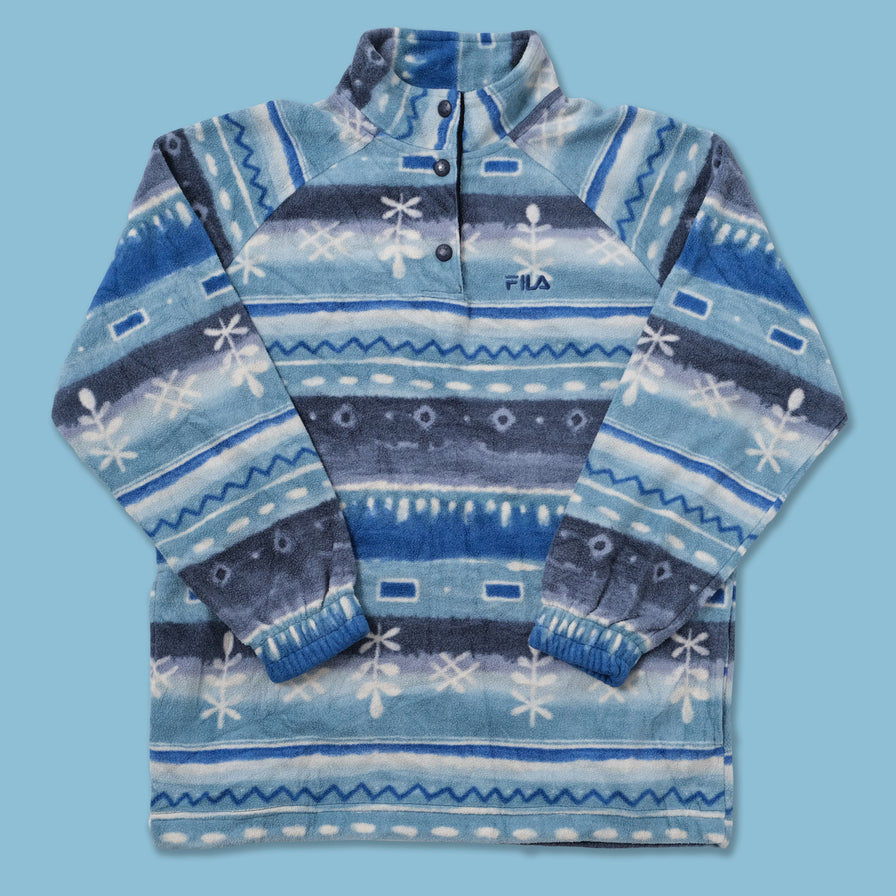 Vintage Fila Women's Snap Fleece Large / XLarge