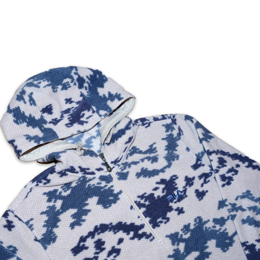 Fila Hooded Half Zip Fleece Medium (wmns) - Double Double Vintage