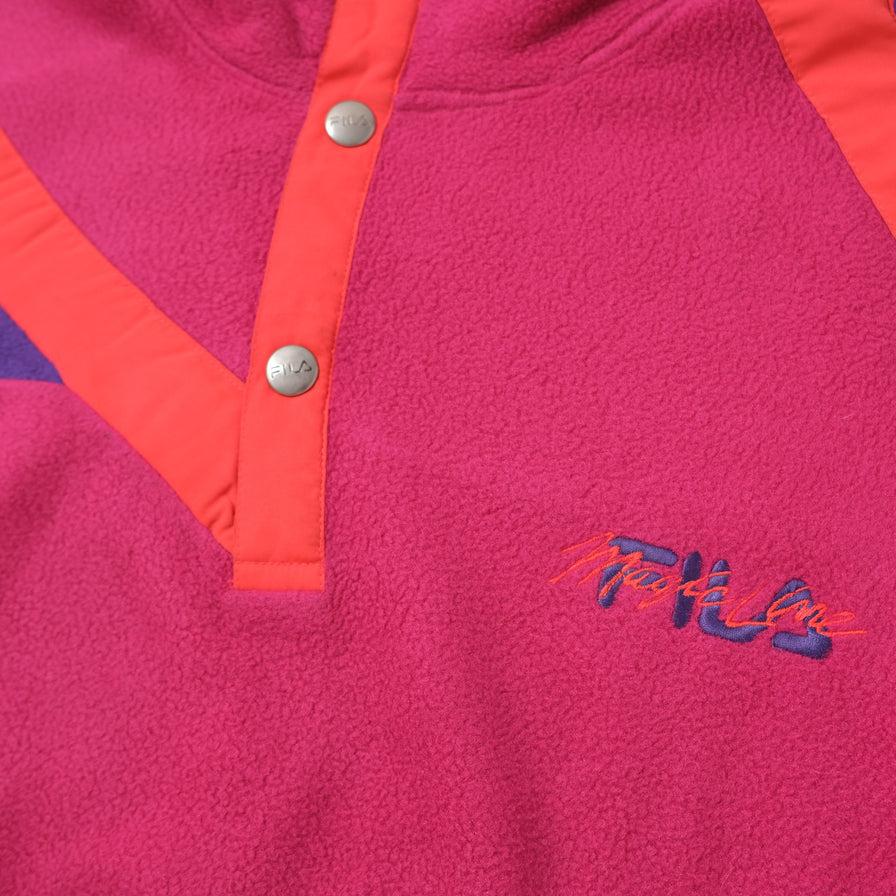 Vintage Fila Magic Line Snap Fleece XLarge