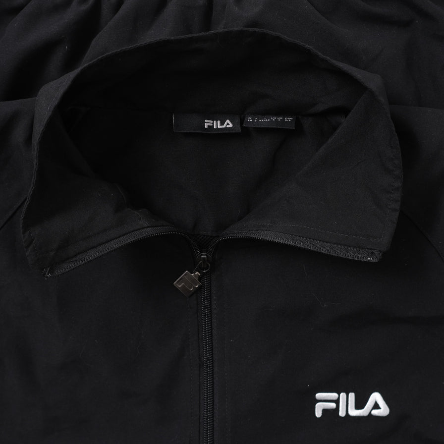 Black fila track jacket hotsell