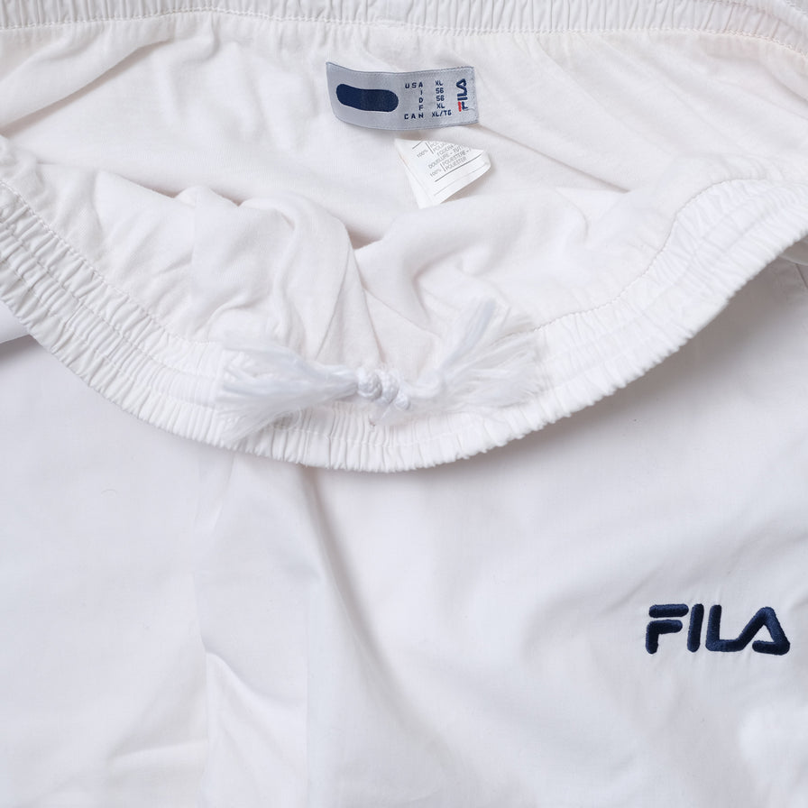 White fila track pants on sale