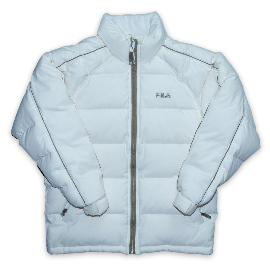 White fila puffer jacket new arrivals