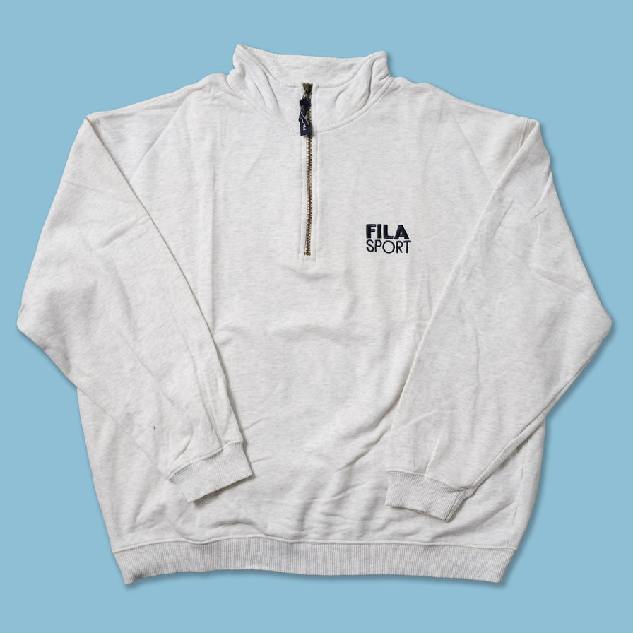 Vintage Fila Sport Q Zip Sweater Large Double Double Vintage