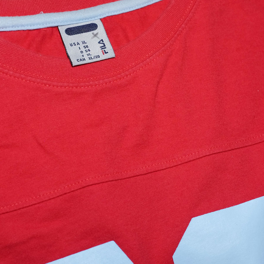 Fila Number 73 T Shirt XLarge Double Double Vintage