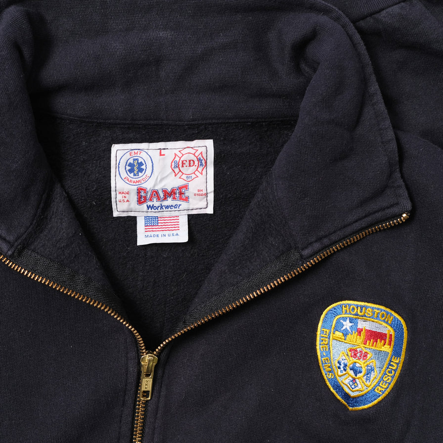 Vintage Houston Fire Department Sweater Medium / Large