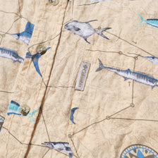 Vintage Columbia Fish Pattern Shirt Large