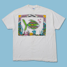 Vintage World Graphic Views Fish T-Shirt XLarge