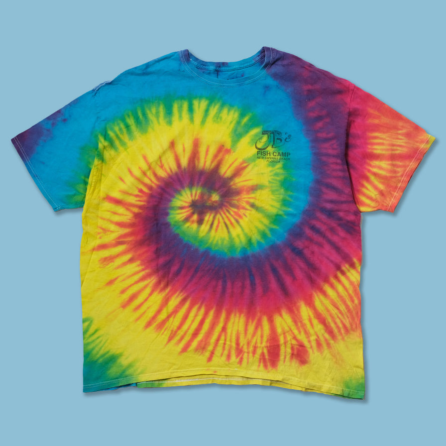 Vintage Tie Dye Fish Camp T-Shirt XLarge