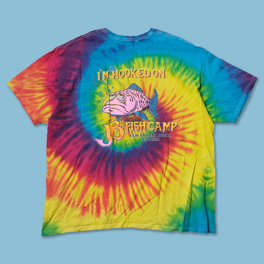 Vintage Tie Dye Fish Camp T-Shirt XLarge