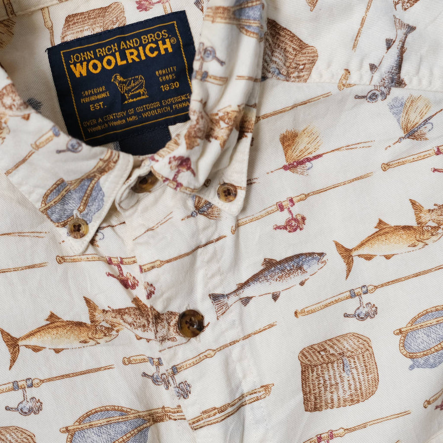 Vintage Woolrich Fish Pattern Shirt Medium / Large