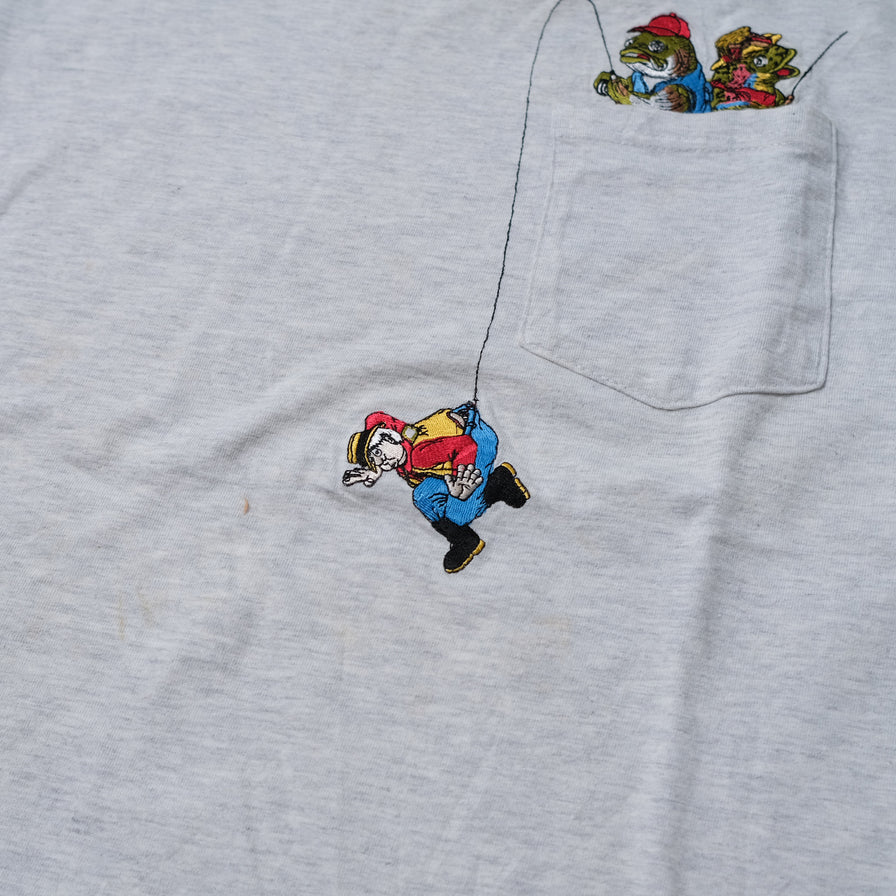 Vintage Fishing T-Shirt Large