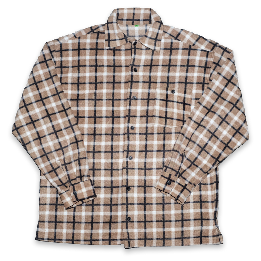 Vintage Plaid Fleece Shirt Medium / Large
