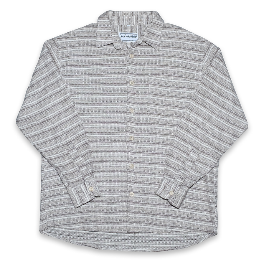 Vintage Flannell Striped Shirt XLarge