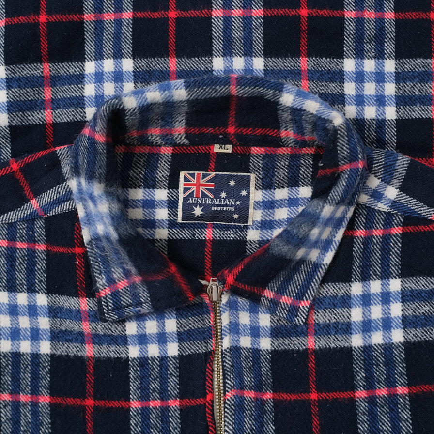 Vintage Flannell Zip Shirt XLarge
