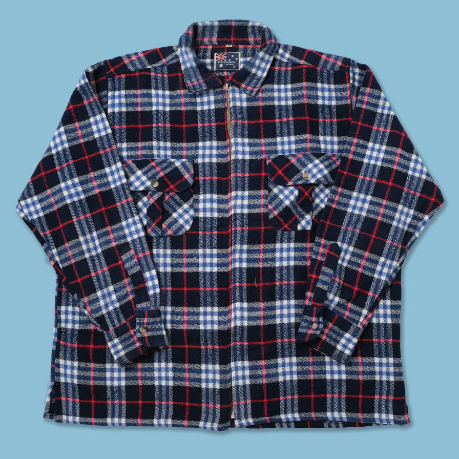 Vintage Flannell Zip Shirt XLarge