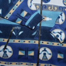Vintage Pattern Fleece Jacket Medium - Double Double Vintage