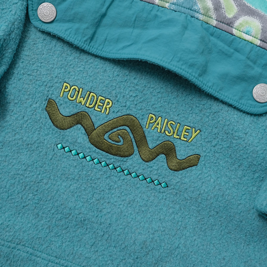 Vintage Pattern Q-Zip Fleece Large