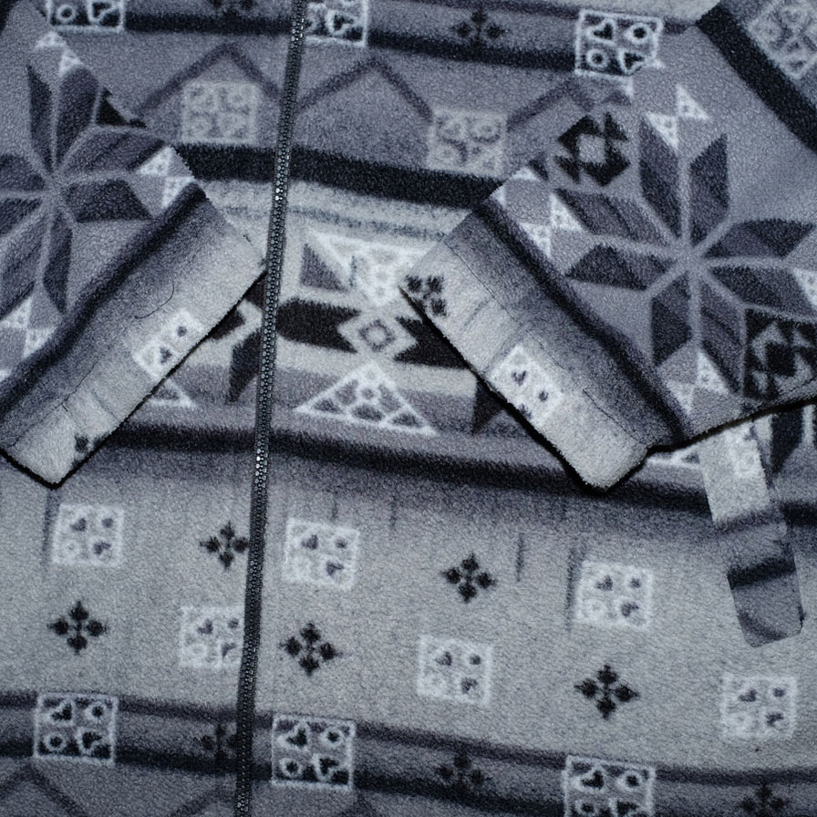 Vintage Pattern Fleece Jacket XLarge - Double Double Vintage