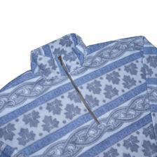 Vintage Q-Zip Pattern Fleece XLarge - Double Double Vintage