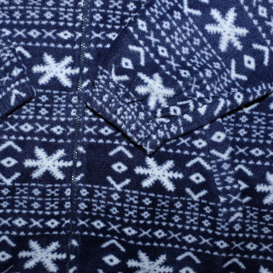 Vintage Pattern Fleece Jacket Medium / Large - Double Double Vintage