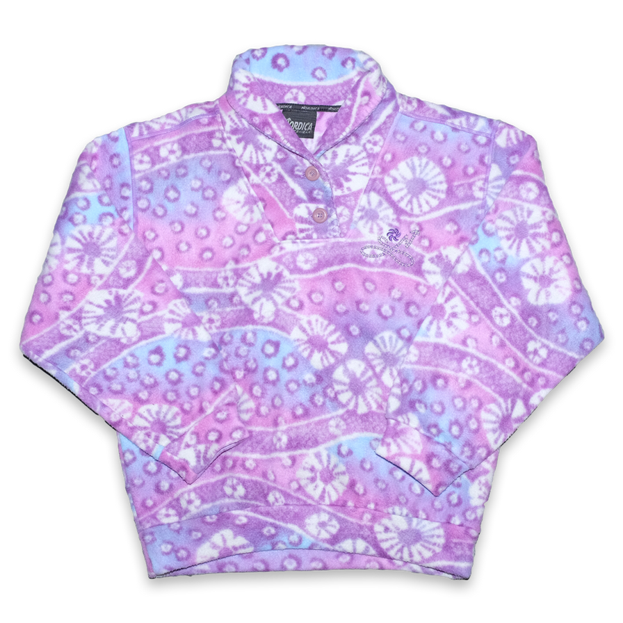 Vintage Pattern Snap Fleece Small - Double Double Vintage