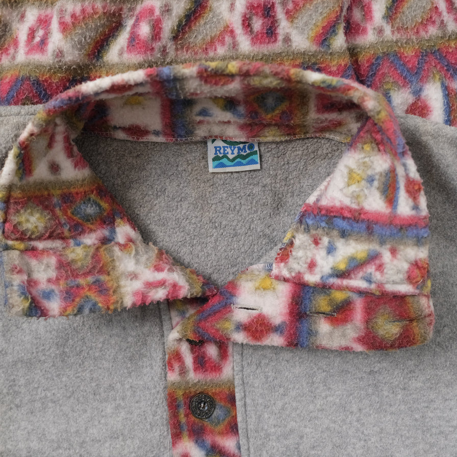 Vintage Pattern Q-Zip Fleece Large / XLarge