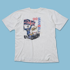 Vintage 1992 Mansell Formula 1 T-Shirt Large