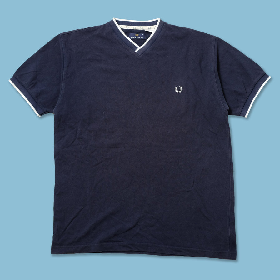 Vintage Fred Perry V-Neck T-Shirt Medium