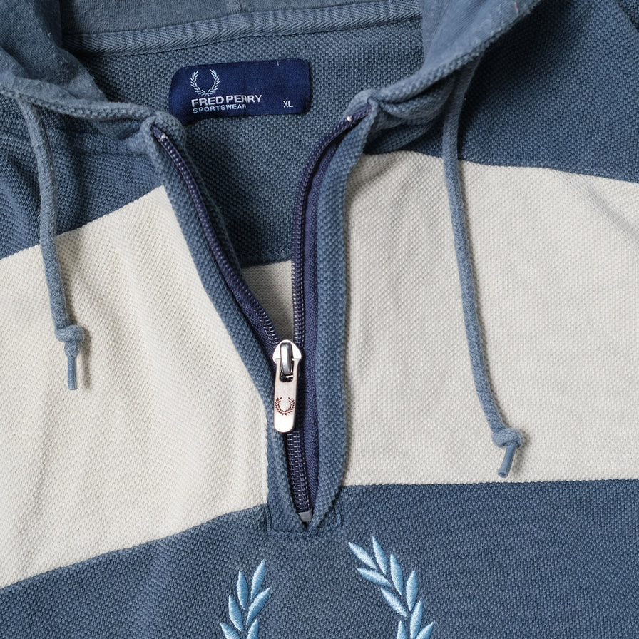 Vintage Fred Perry Q-Zip Hoody Large