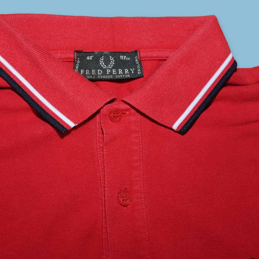 Vintage Fred Perry Polo Shirt Large Double Double Vintage