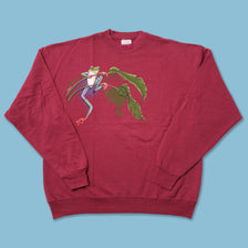 Vintage Frog Harlequin Sweater XLarge