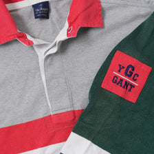 Vintage Gant Striped Long Polo Medium