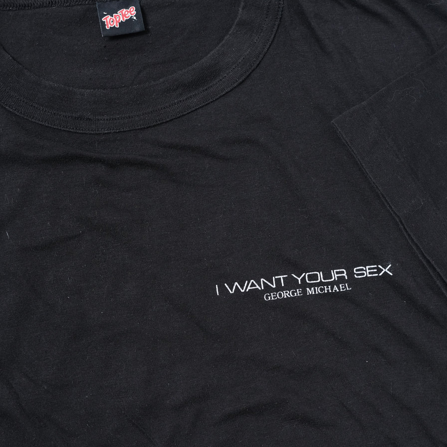 Vintage 80s George Michael T-Shirt Medium