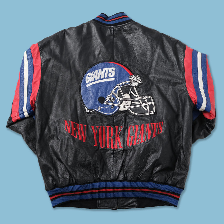 New york giants leather sale jacket