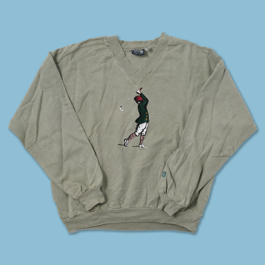 Vintage V-Neck Golf Sweater XLarge