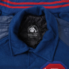 Vintage College Wool Leather Jacket Small