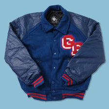 Vintage College Wool Leather Jacket Small