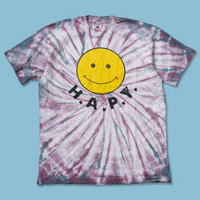 Vintage Tie Dye Happy T-Shirt XLarge