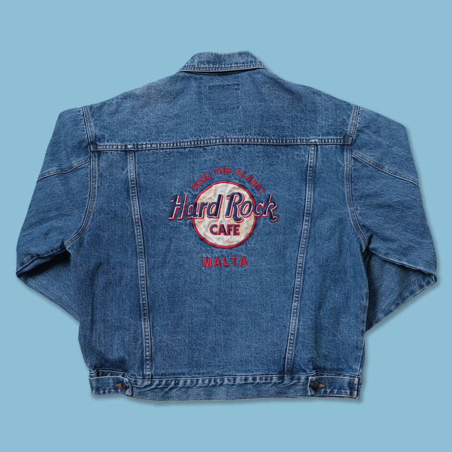 Vintage Hard Rock Cafe Malta Denim Jacket Large / XLarge