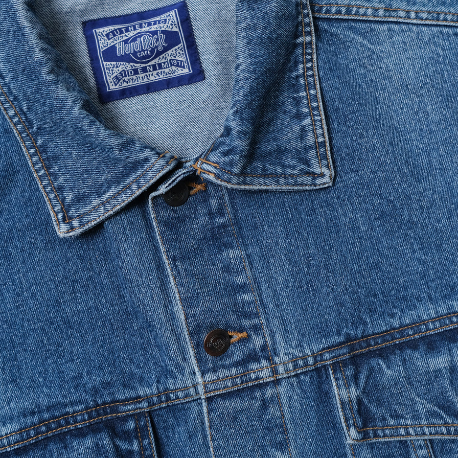 Vintage Hard Rock Cafe Malta Denim Jacket Large / XLarge