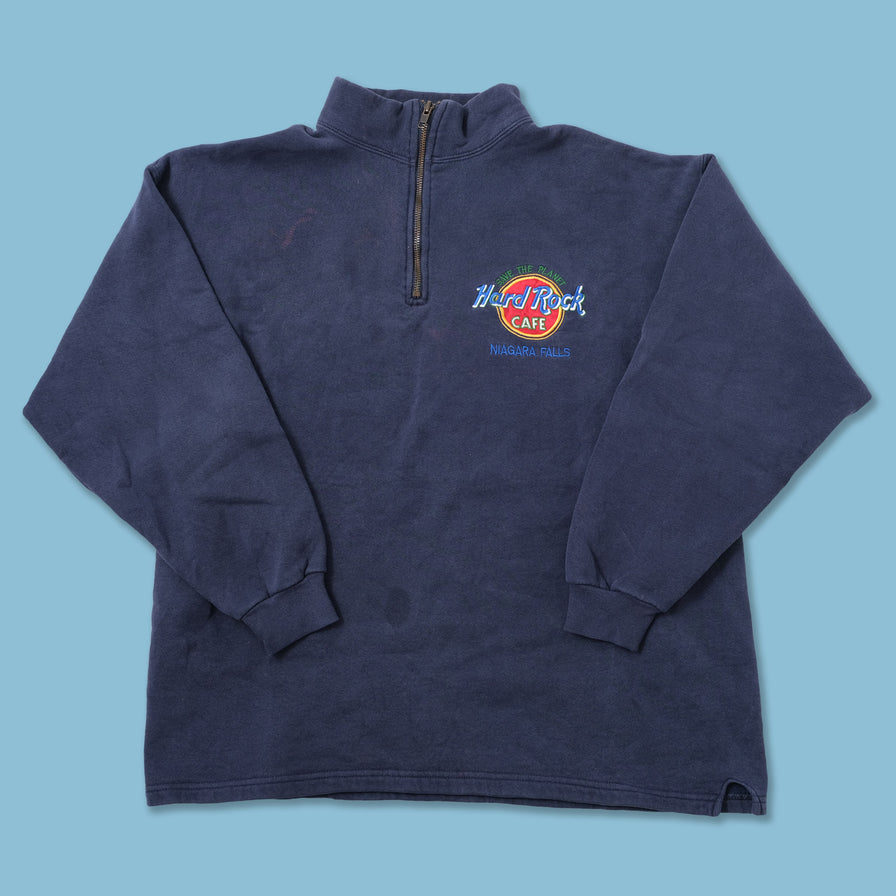 Vintage Hard Rock Cafe Q-Zip Sweater Large