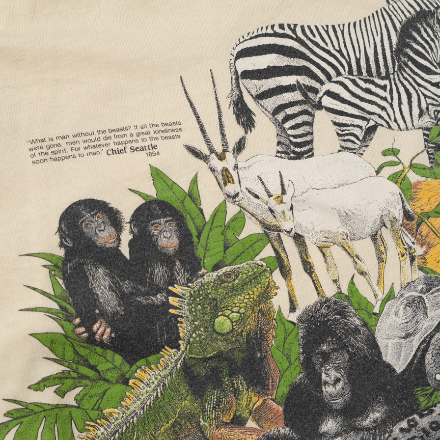 Vintage Harlequin Animals T-Shirt XLarge