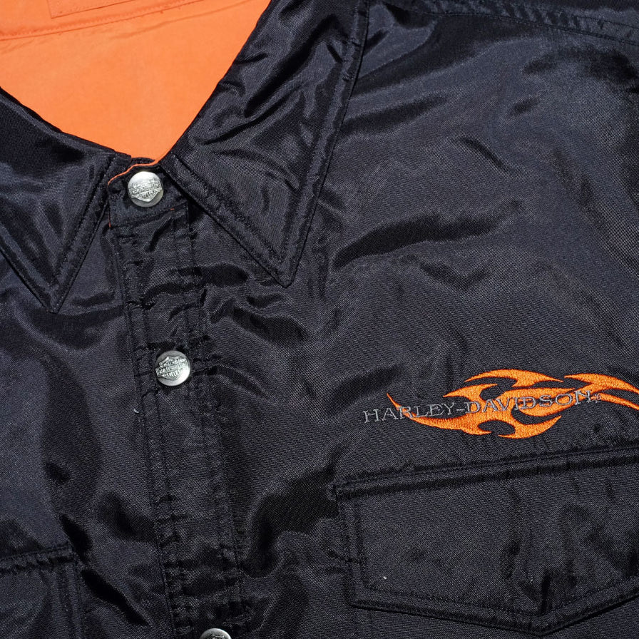 Vintage Harley Davidson Reversible Padded Jacket Large / XLarge - Double Double Vintage