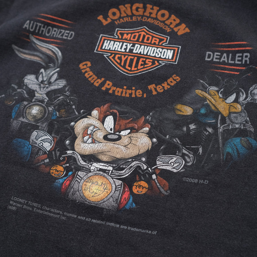 Vintage Women's Harley Davidson Looney Tunes T-Shirt Small