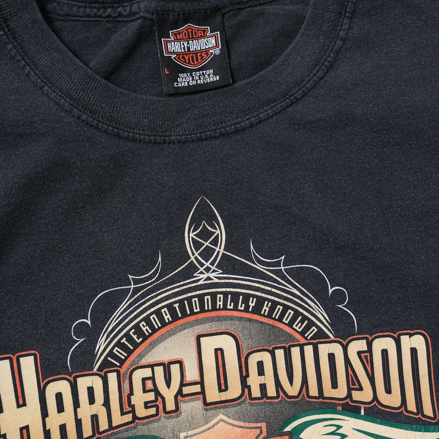 Vintage Harley Davidson Wabbash Valley T-Shirt Medium / Large