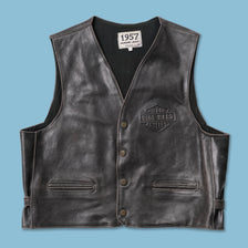 Vintage Harley Davidson Leather Vest Large