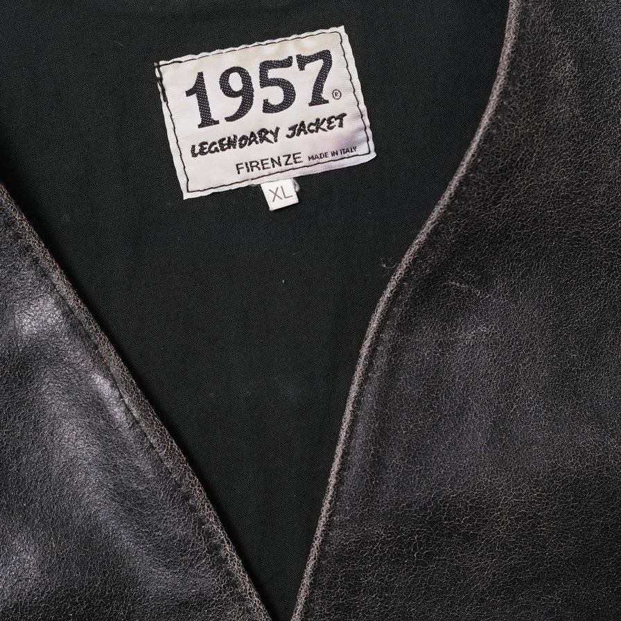 Vintage Harley Davidson Leather Vest Large