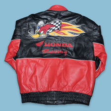 Vintage Honda Leather Racing Jacket Large - Double Double Vintage