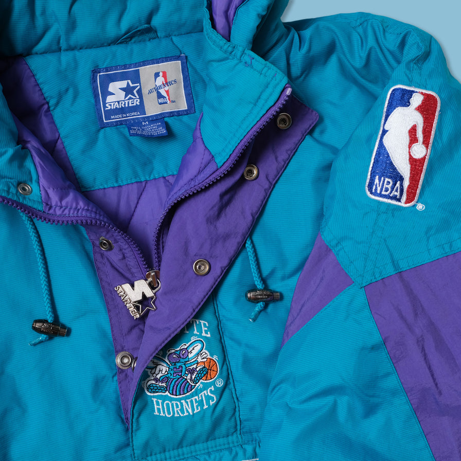 Vintage Starter Charlotte Hornets Anorak Jacket